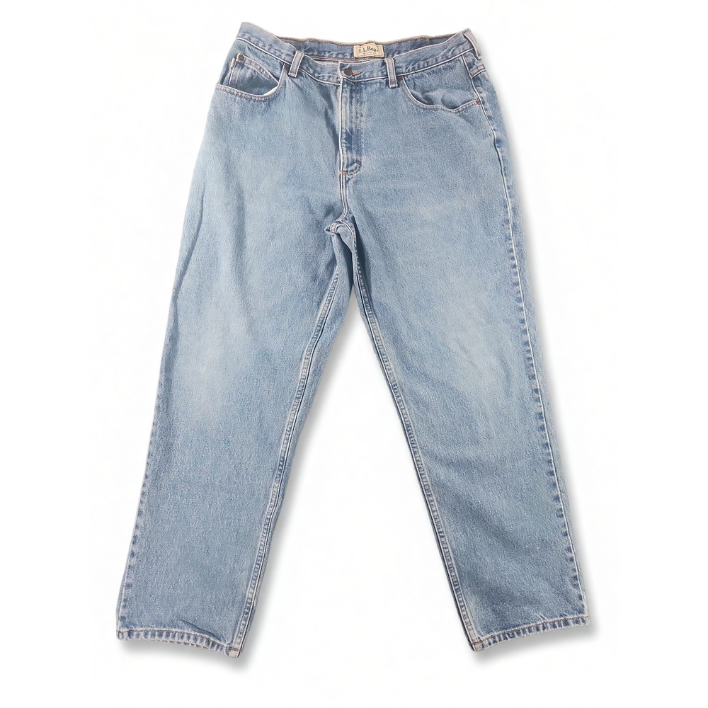 L.L.Bean Mens Relaxed Fit Jeans 35x30 100% Cotton Straight Leg Outdoor Gorpcore